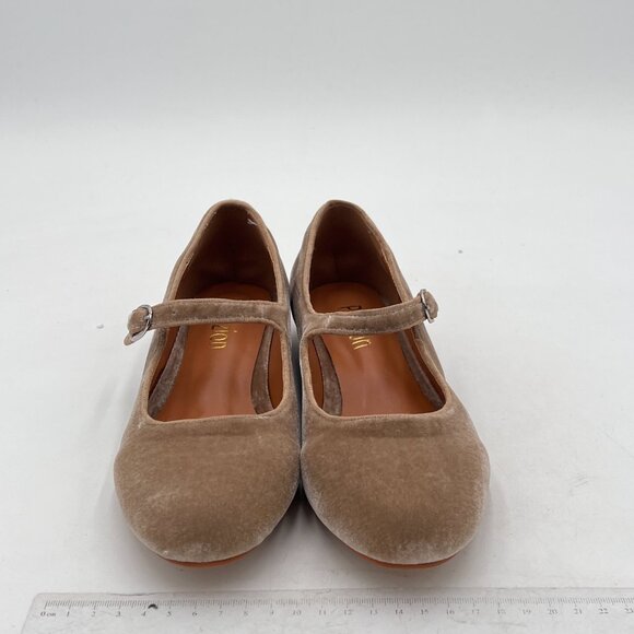 Pazzion Khaki Round Toe Mary Janes Comfortable Strap Buckled Ballet Flats Shoes - Picture 3 of 8